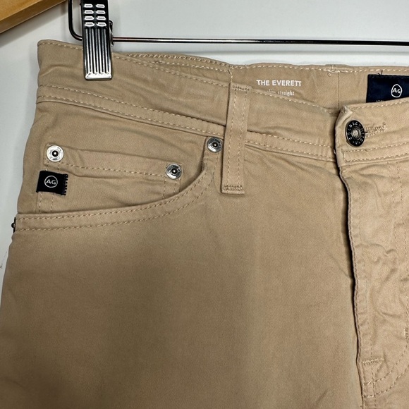 AG Adriano Goldschmied Everett SUD Sueded Slim Straight Pants in Chestnut 29x32 - Picture 10 of 15